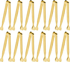 Serving Tongs, Anytrp 12-Packs Stainless Steel Sugar Tongs, 5.3inch Small Tong Kitchen Appetizers Tong for Serving Food, Buffets, Coffee Bar, Tea Party, Desserts Party and Ice Bucket