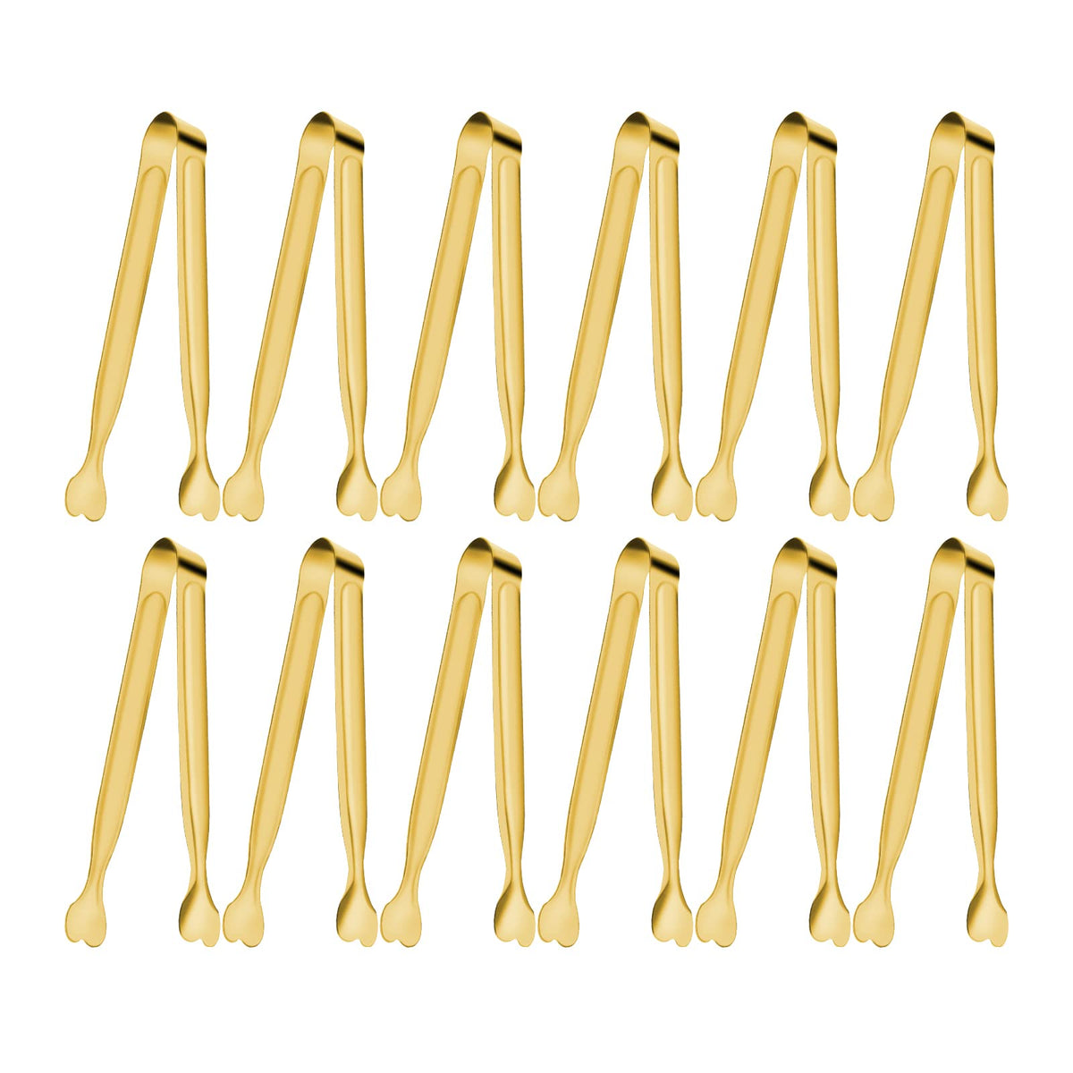 Serving Tongs, Anytrp 12-Packs Stainless Steel Sugar Tongs, 5.3inch Small Tong Kitchen Appetizers Tong for Serving Food, Buffets, Coffee Bar, Tea Party, Desserts Party and Ice Bucket