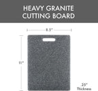 Dexas Superboard Cutting Board with Handle 8.5 x 11 inch Heavy Granite, Compact Kitchen Prep Board, Dishwasher Safe, Non-Porous Poly Surface, Made in USA