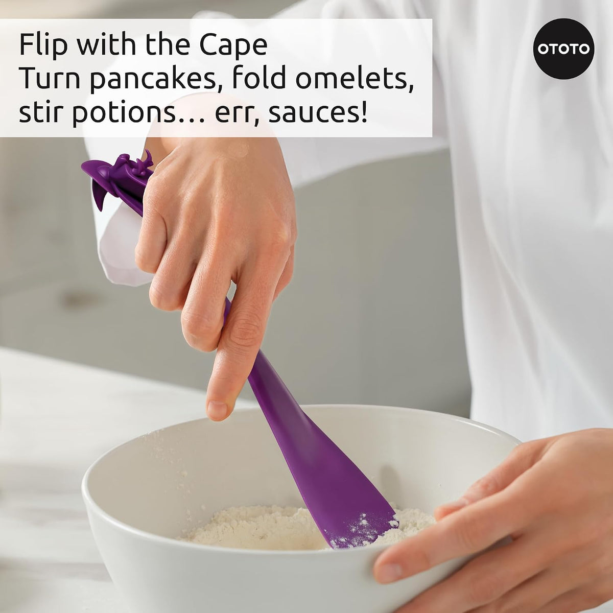 OTOTO Spatula and Pastry Brush - Silicone Heat Resistant and Basting Brush, Cooking and Baking Spatula, Spooky Witchy Gifts, Gothic Kitchen Halloween Gifts, Unique Kitchen Gadgets (Witchin)