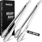 Metal Tongs For Cooking Up To 600°F Kitchen Tongs 2PCS - 9", 12 inch