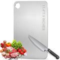 Titanium Cutting Board - 100% Pure Titanium Cutting Boards, Food-Grade, Non-Slip Surface, Dishwasher Safe, for Elegant Serving Tray for Kitchen, Charcuterie, Meat, Vegetables, Easy Clean, 13.4"x9"