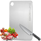 Titanium Cutting Board - 100% Pure Titanium Cutting Boards, Food-Grade, Non-Slip Surface, Dishwasher Safe, for Elegant Serving Tray for Kitchen, Charcuterie, Meat, Vegetables, Easy Clean, 13.4"x9"