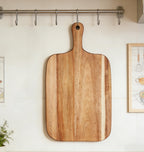 Small Acacia Wood Cutting Board with Handle, 13x7 Charcuterie Serving Tray