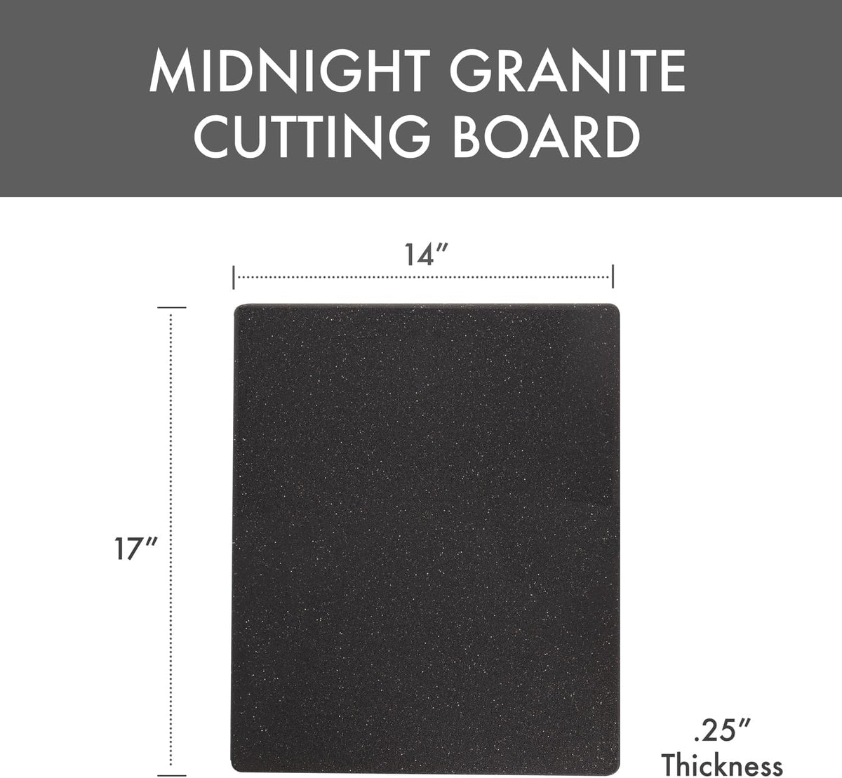 Dexas Superboard Reversible Pastry Board, 14 x 17 Inches, Midnight Granite Color - Dishwasher Safe, Plastic, Ideal for Baking and Food Prep