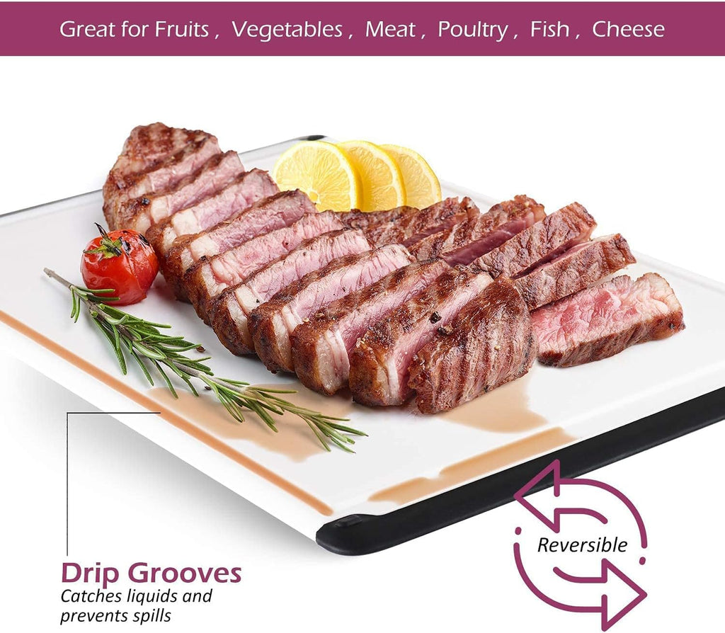 Belwares Large Plastic Cutting Board for Kitchen, 18-Inch Chopping Board