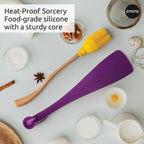 OTOTO Spatula and Pastry Brush - Silicone Heat Resistant and Basting Brush, Cooking and Baking Spatula, Spooky Witchy Gifts, Gothic Kitchen Halloween Gifts, Unique Kitchen Gadgets (Witchin)