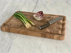 Ironwood Gourmet Charleston End Grain Board with Channel, Acacia Wood Brown 20 x 14 Inches