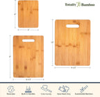 Totally Bamboo Cutting Board Set, 3 Reversible Cutting Boards for Kitchen