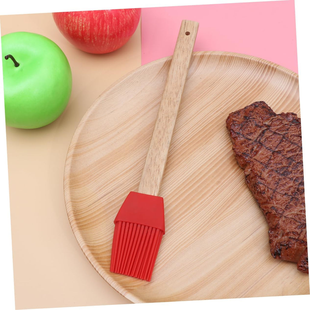 Food Grade Silicone Basting Brush Heat Resistant Red Handle