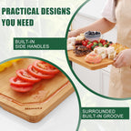 Homaxy Extra Large Organic Bamboo Cutting Boards for Kitchen, 17.5"x12"