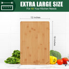 Homaxy Extra Large Organic Bamboo Cutting Boards for Kitchen, 17.5"x12"
