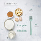 JS Gourmet Silicone Small Basting and Pastry Brush - Pastel Green - 2-Pack