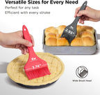 Kitchen Mama Platinum Silicone Extra Wide Pastry & Basting Brush Set