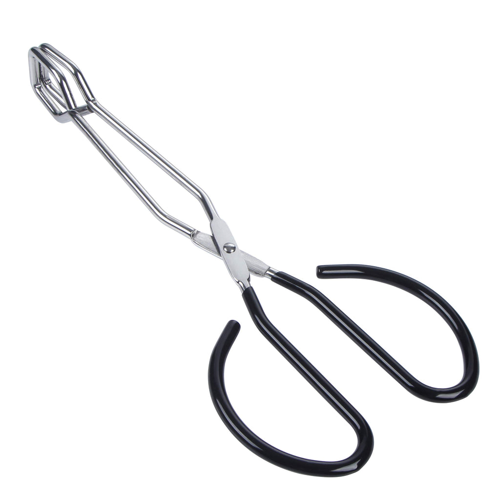 MSY BIGSUNNY Scissor Tongs Heavy Duty Cooking Tongs with Soft Handles (Stainless Steel, blue 10")