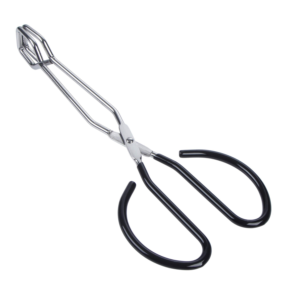 MSY BIGSUNNY Scissor Tongs Heavy Duty Cooking Tongs with Soft Handles (Stainless Steel, blue 10")