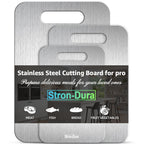Stron-Dura Cutting Board, Stainless Steel Cutting Board, Foodgrade Cutting Boards for Kitchen, Double Side Use, Odor free, S 11.5" * 8"
