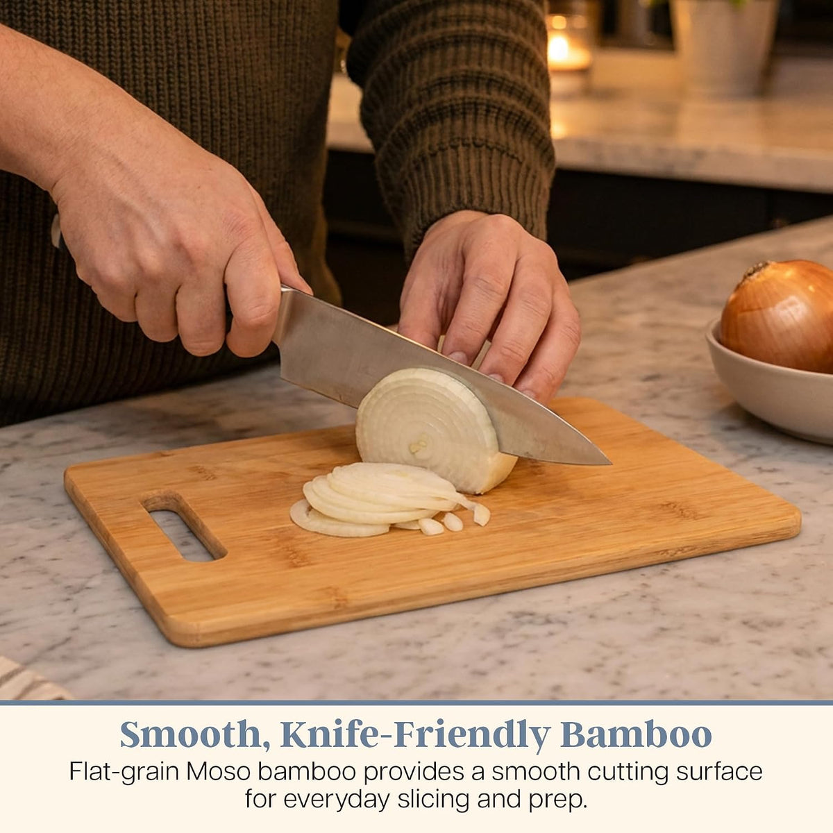 Totally Bamboo Cutting Board Set, 2 Reversible Cutting Boards for Kitchen