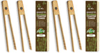 Toaster Tongs With Magnet | Kitchen Utensils For Cooking and Holding Toast Bacon Muffin Bagel Bread | 8 Inch Long Natural Non Toxic Bamboo
