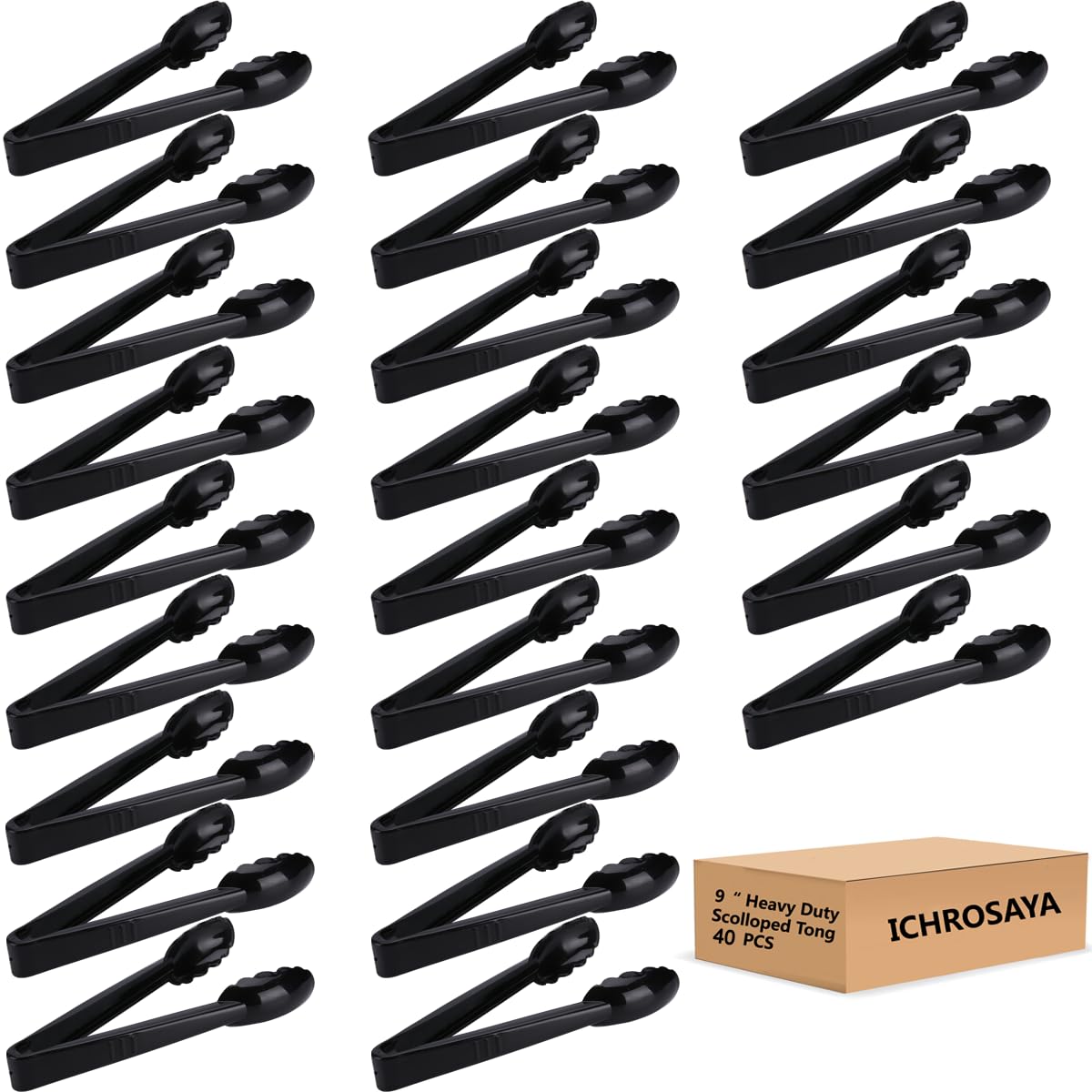 Plastic Serving Tongs Disposable Kitchen Tongs for Food Salad
