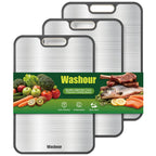Non Toxic Titanium Cutting Board for Kitchen, Food Grade Titanium Cutting Boards 2 in 1 Double Sides, Non Slip Cutting Mat 15" x 10"