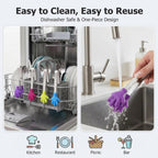 SHINDEL Mini Tongs, 8 PCS Silicone Hand Shape Food Tongs, 5 Inch