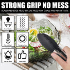 Kitchen Tongs with Silicone Tips, Stainless Steel Cooking Tongs Set of 3