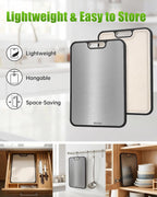 Non Toxic Titanium Cutting Board for Kitchen, Food Grade Titanium Cutting Boards 2 in 1 Double Sides, Non Slip Cutting Mat 15" x 10"