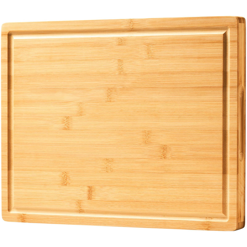 Bamboo Cutting Board for Kitchen, 18" Large Wood Charcuterie Cheese Board, Wooden Chopping Block with Side Handles and Juice Grooves