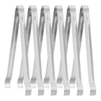 New Star Foodservice Restaurant-Grade Pom Tong, Stainless Steel, 6.5 Inch, Set of 6, Silver