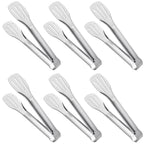 Serving Tong Kitchen Tongs,Buffet Tongs, Stainless Steel Food Tong Serving Tong,small tongs 6 Pack (7 Inch)