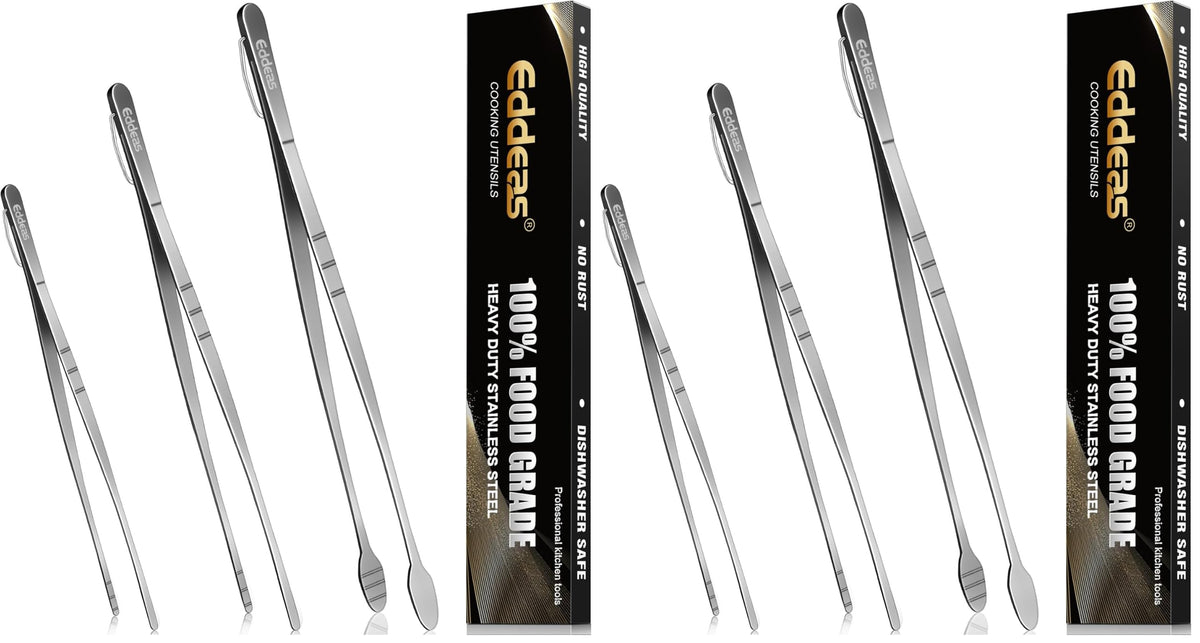 Metal Tongs For Cooking Up To 600°F Kitchen Tongs 2PCS - 9", 12 inch
