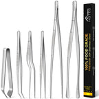 HOTEC Kitchen Tweezers Stainless Steel Cooking Tweezers 2 Pcs-12"