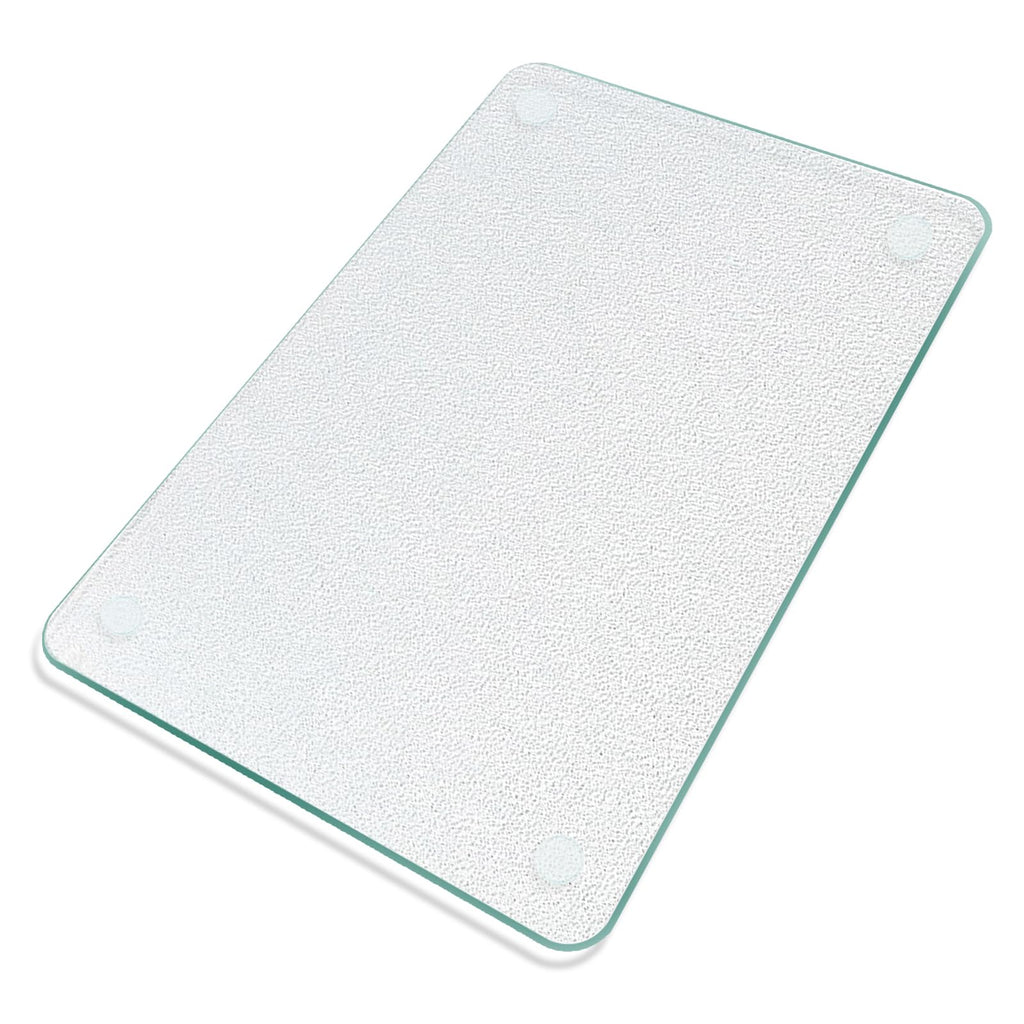 Glass Cutting Board,Tempered Glass Cutting Board for Kitchen Counter,Chopping Board with Non-Slip Edges,Hanging Hole,Scratch Resistant,Heat Resistant,15x10 & 12x8 2PCS