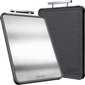 Kikcoin 17"×11" 304 Stainless Steel Cutting Boards for Kitchen, Dishwasher Safe Food Grade PP Double Sided Cutting Board, Extra Large Non-Toxic Chopping Board for Meat, Cheese & Charcuterie, Black