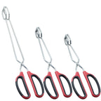 HINMAY Stainless Steel Kitchen Scissor Tongs Set, Set of 3 (10/12/16 Inch)