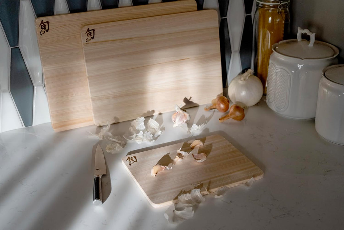 Shun Cutlery Hinoki 3 Piece Cutting Board Set