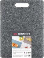 Dexas Superboard Cutting Board with Handle 8.5 x 11 inch Heavy Granite, Compact Kitchen Prep Board, Dishwasher Safe, Non-Porous Poly Surface, Made in USA