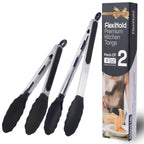 Stainless Steel Kitchen Tongs Set, 3 Pack with Silicone Tips