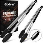 Metal Tongs For Cooking Up To 600°F Kitchen Tongs 2PCS - 9", 12 inch