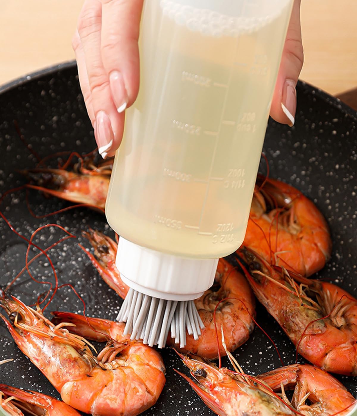 Food - Grade Silicone Oil Brush Bottle | Soft Heat - Resistant, Reusable Basting Tool With Scale, Outdoor Grill Oil Dispenser | Kitchen Squeeze Bottle, Non - Shedding (350ml 2pcs)