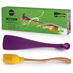 OTOTO Spatula and Pastry Brush - Silicone Heat Resistant and Basting Brush, Cooking and Baking Spatula, Spooky Witchy Gifts, Gothic Kitchen Halloween Gifts, Unique Kitchen Gadgets (Witchin)