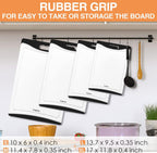 Empune BPA-Free Plastic Cutting Board for Kitchen with Juice Grooves, Extra Large Dishwasher Safe Cutting Boards Set of 4 with Handles, Thick Non-Slip Chopping Board for Meat, Fruit and Chicken, Black
