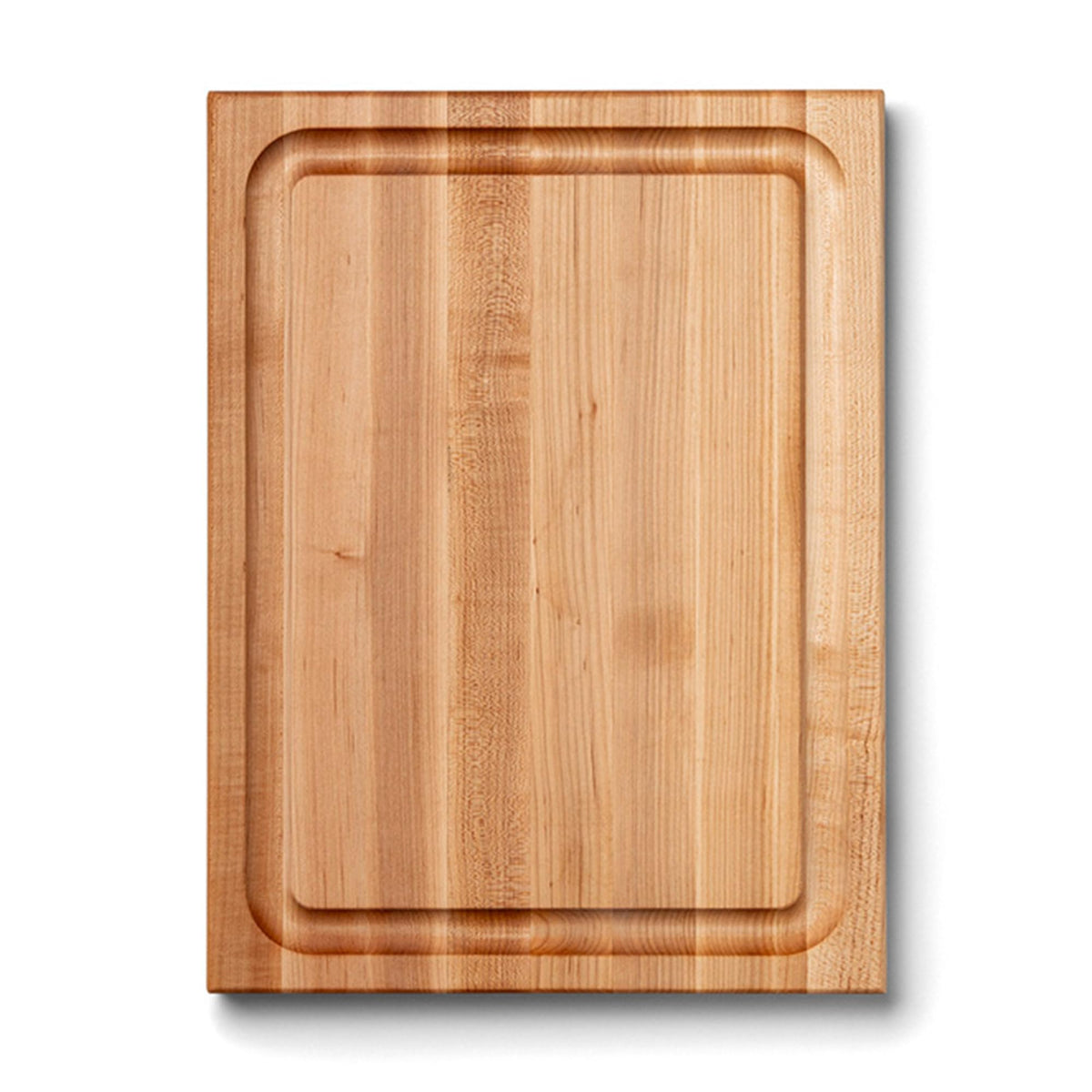 John Boos CB Series Rectangular Wooden Maple Cutting Board 20”x14” – 1.5” Thick, 12-lb Reversible Butcher Block with Rounded Edges, Juice Groove, Edge-Grain & Finger Grips – Made in the USA