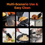 HST Tongs for Cooking with Silicone Tips 3 Pack, Kitchen Tongs (9", Black)