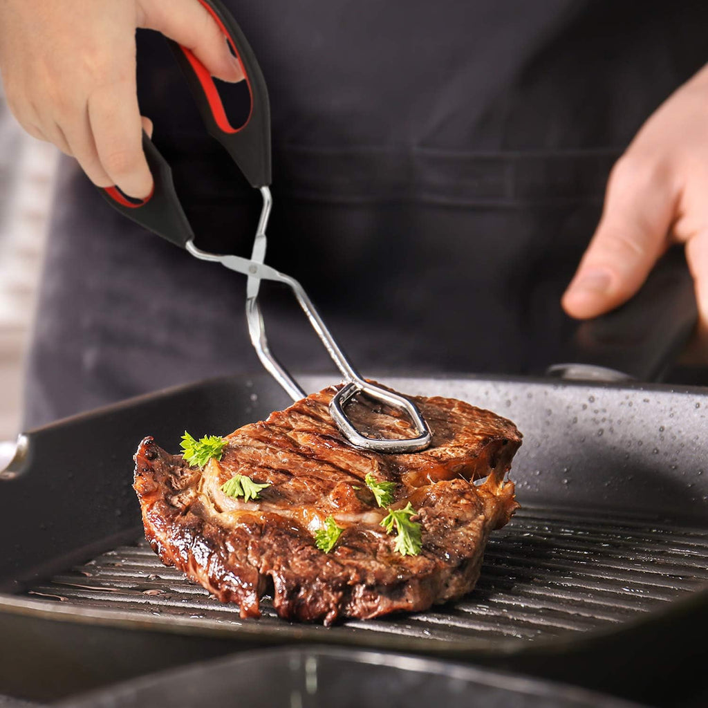 Scissor Tongs 3 Pack, Kitchen Food Tongs 9/11/12 Inch for Cooking Grilling