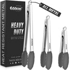Metal Tongs For Cooking Up To 600°F Kitchen Tongs 2PCS - 9", 12 inch