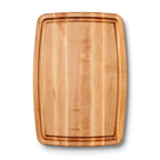 John Boos CB Series Rectangular Wooden Maple Cutting Board 20”x14” – 1.5” Thick, 12-lb Reversible Butcher Block with Rounded Edges, Juice Groove, Edge-Grain & Finger Grips – Made in the USA