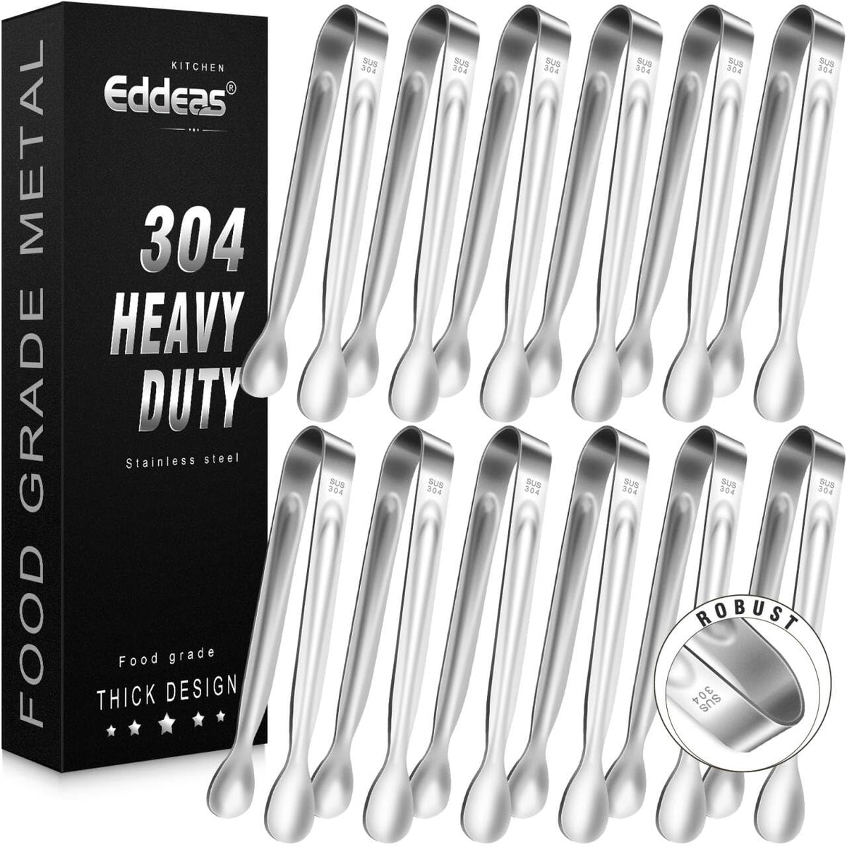 Metal Tongs For Cooking Up To 600°F Kitchen Tongs 2PCS - 9", 12 inch