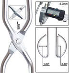 HINMAY Stainless Steel Kitchen Scissor Tongs Set, 2-Piece (10/13 Inch)